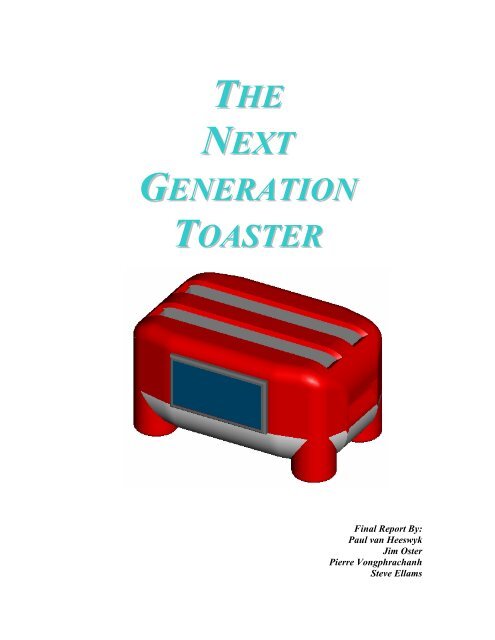 Toaster Engineer THE NEXT GENERATION TOASTER - Engineer-Skills