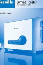 Toaster Instructions BKT500 - Breville