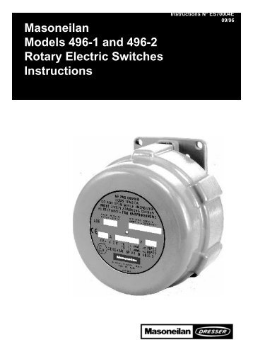 Masoneilan Models 496-1 and 496-2 Rotary Electric Switches ...