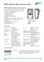 RP25 reflective photo-electric switch - Witt Sensoric GmbH Berlin