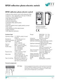 RP20 reflective photo-electric switch - Witt Sensoric GmbH Berlin