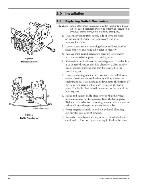 Electric Switch Mechanisms - Magnetrol International