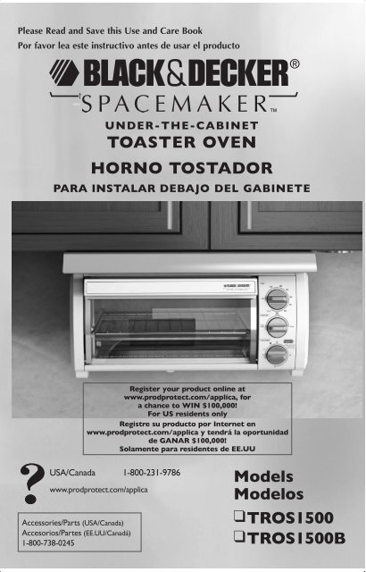 ToAsTER ovEN HoRNo TosTADoR Models Modelos TRos1500 ...