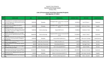 Polangui, Albay 2nd Quarter CY 2012 List of ... - Bicol University