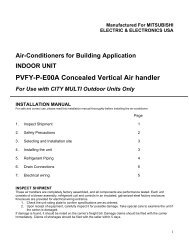 MITSUBISHI ELECTRIC PVFY INSTALLATION MANUAL