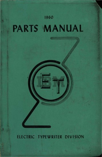 1960 parts manual