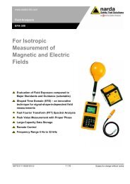 For Isotropic Measurement of Magnetic and Electric Fields - Narda
