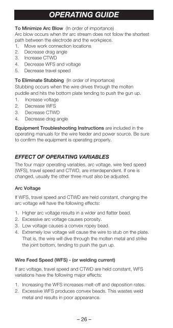 Innershield Welding Guide (pdf) - Lincoln Electric