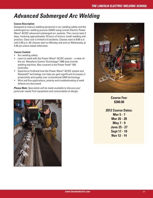 2012 Technical Training Guide | Lincoln Electric