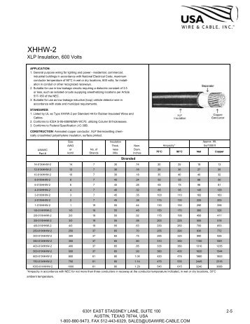 XHHW-2 - U.S.A. Wire & Cable Inc.