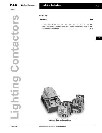 Tab E Lighting Contactors.pdf - Eaton Canada