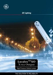 Lucalox XO X-tra Output - GE Lighting