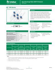 Gas Discharge Tube (GDT) Products VIS Series - Littelfuse