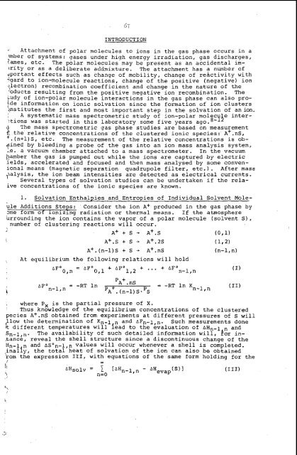 chemical physics of discharges - Argonne National Laboratory