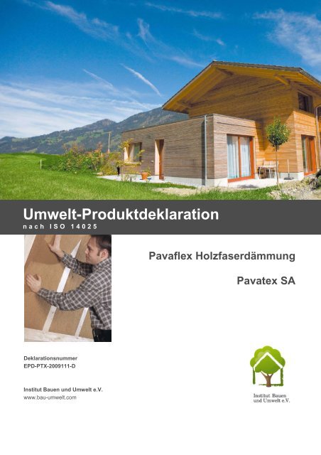 Pavaflex Holzfaserdämmung Pavatex SA Umwelt-Produktdeklaration