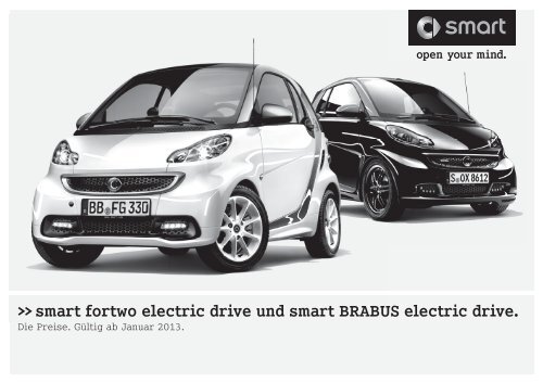 Preisliste smart electric drive - smart center Ostsee