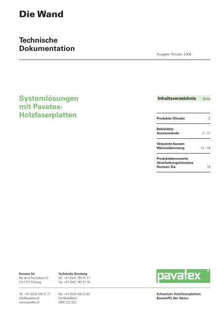 Verputzte Aussenwärmedämmung «Diffutherm - Pavatex