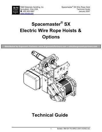 Spacemaster SX Electric Wire Rope Hoists & Options - Ergonomic ...