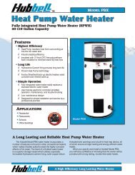 PBX Heat Pump Water Heater - Hubbell Electric Heater Co.