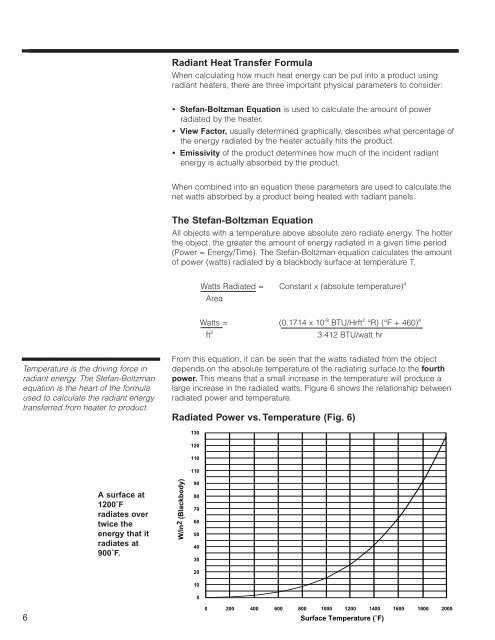 RADIANT HEATING WITH INFRARED - Watlow