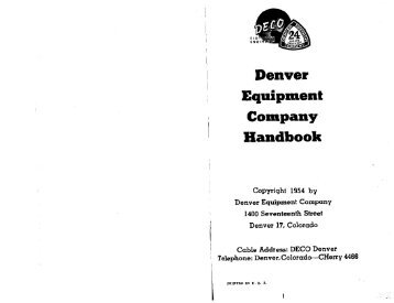 Denver Equipment Company Handbook - Denver Mineral Engineers ...