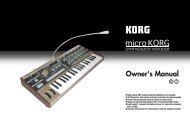 Korg Microkorg Owner's Manual