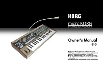 Korg Microkorg Owner's Manual