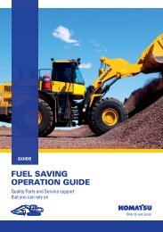 FUEL SAVING OPERATION GUIDE - Komatsu