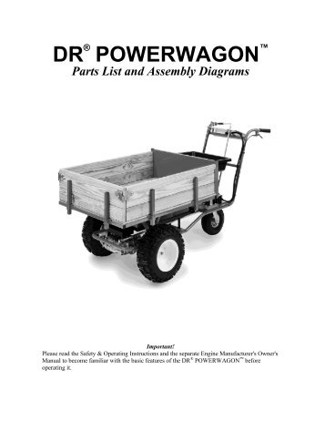 DR® POWERWAGON™ “PRO” Parts List - DR Power Equipment