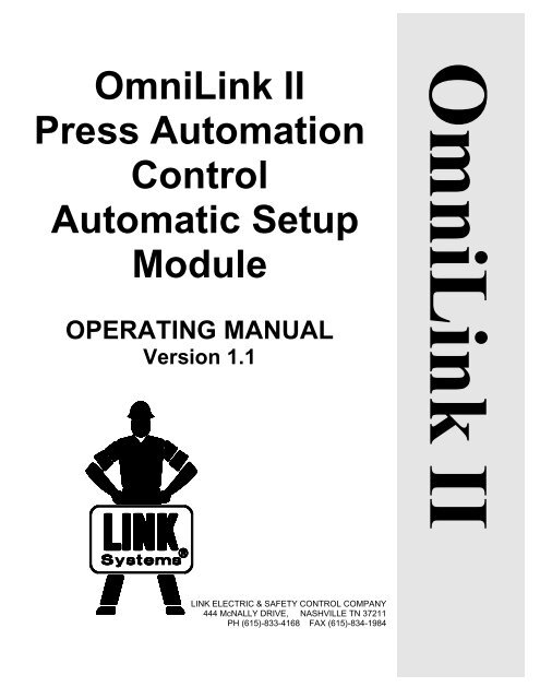 OmniLink II Press Automation Control Automatic ... - LINK Systems