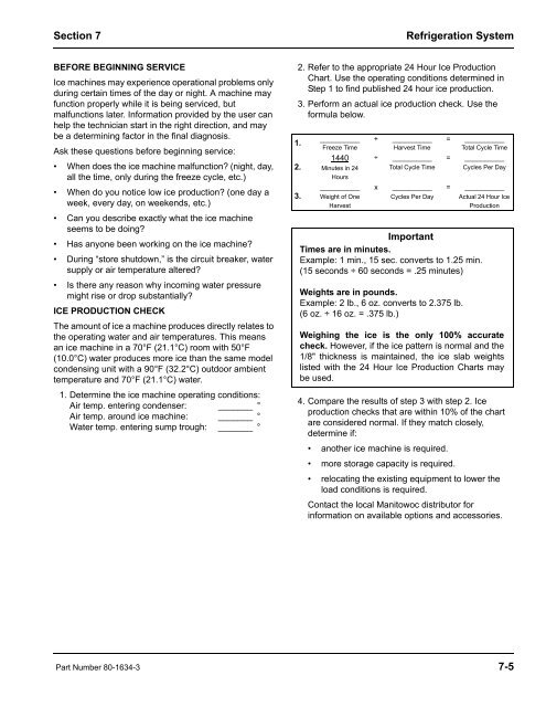 S1800 Marine Model Ice Machines – Service Manual - Manitowoc Ice