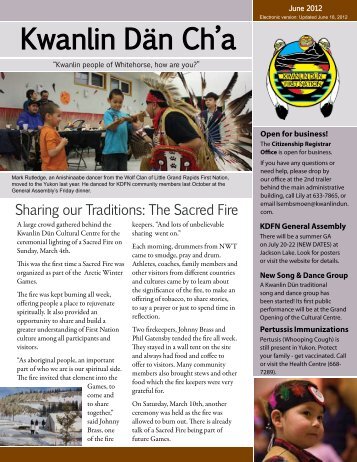 June 2012 - Kwanlin Dün First Nations