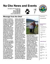 Na Cho News and Events - First Nation of Na-Cho Nyak Dun