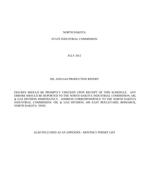Monthly Production Report July 2012 - Department of Mineral ...