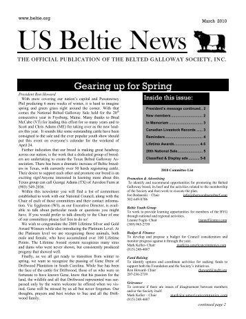 March 10 - US Belted Galloway Society