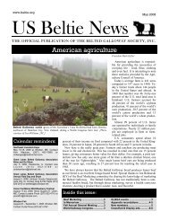 May, 2008, only in .pdf - US Belted Galloway Society