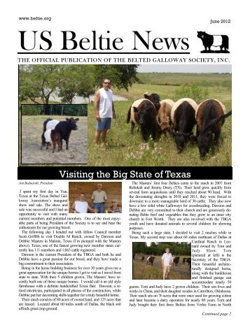 June 12 - US Belted Galloway Society