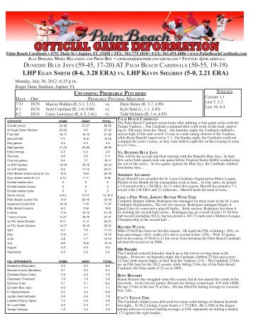 OFFICIAL GAME INFORMATION - MiLB.com