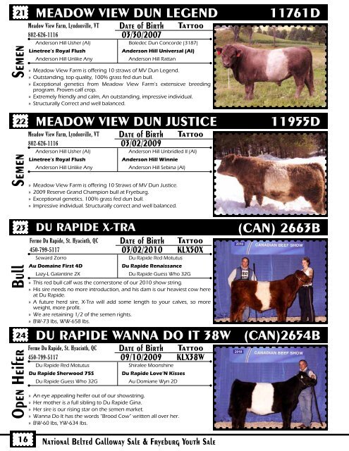 National Belted Galloway Sale - US Belted Galloway Society