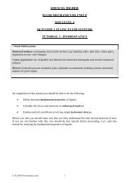 EDEXCEL HIGHER FLUID MECHANICS H1 UNIT 8 NQF LEVEL 4 ...