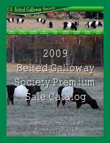 2009 Belted Galloway Society Premium Sale Catalog 2009 Belted ...