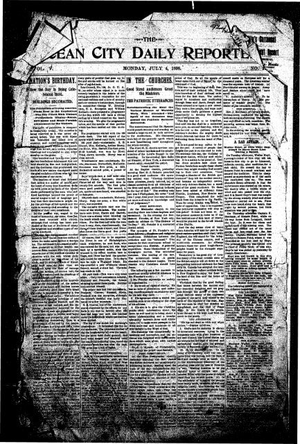 Jul 1898 - On-Line Newspaper Archives of Ocean City