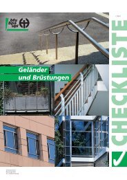 Checkliste beim Bau von Geländer und Brüstungen - Kaufmann AG