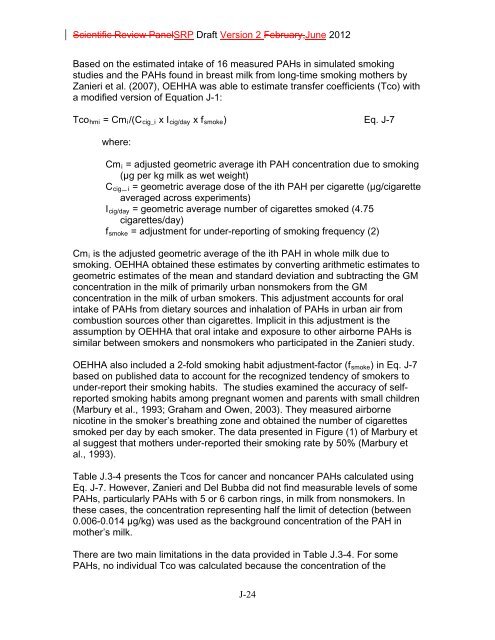 Appendix D Food Codes for NHANES - OEHHA