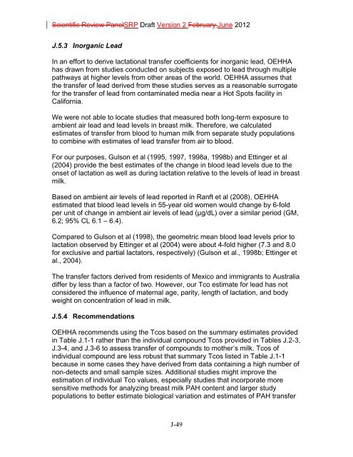 Appendix D Food Codes for NHANES - OEHHA