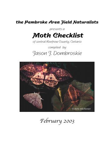 moth checklist pagemaker - Pembroke Area Field Naturalists