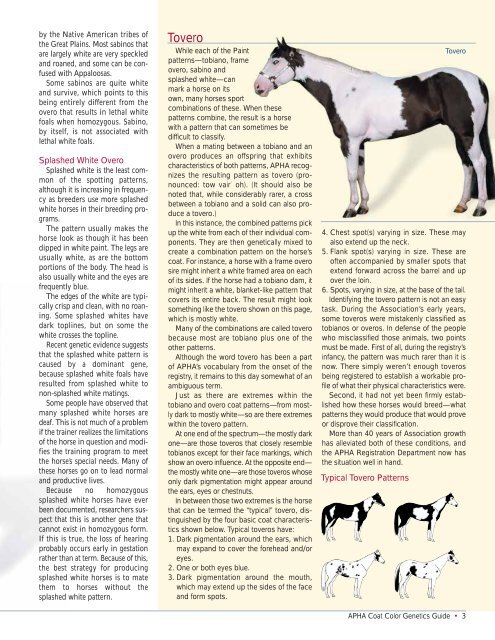 Coat Color Genetics - Press - American Paint Horse Association