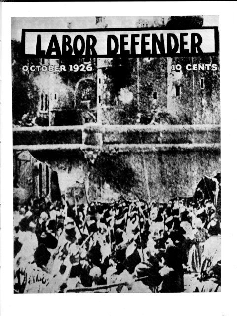 Labor Defender October 1926 Volume 1, No. 10