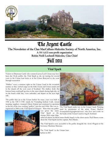 The Argent Castle - Clan MacCallum-Malcolm Society of North ...