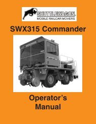 SWX315 Commander - Shuttlewagon mobile railcar movers